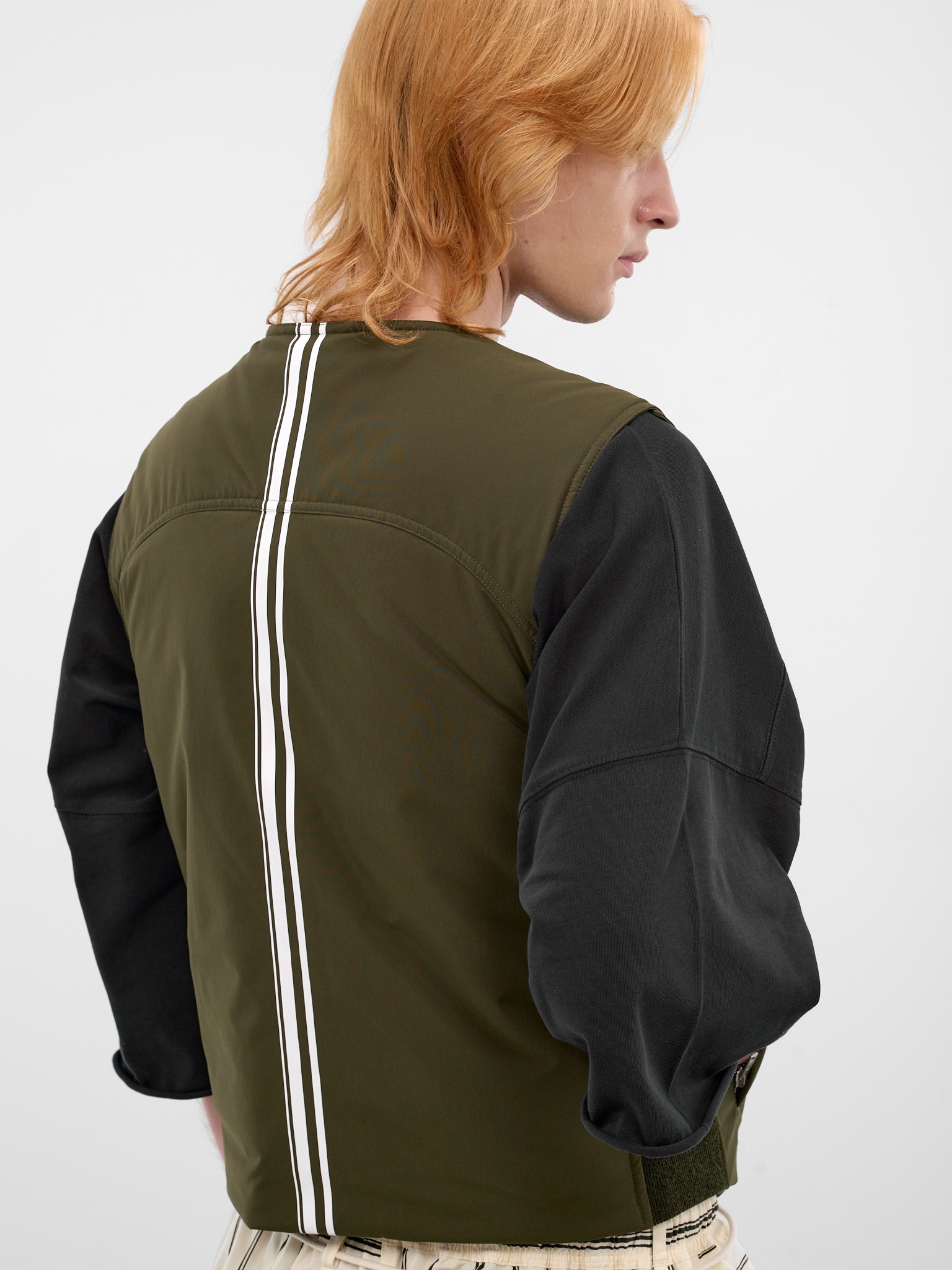 Green Quilted Padded Zip Vest (26E96MRU21-787-ARMY-GREEN)