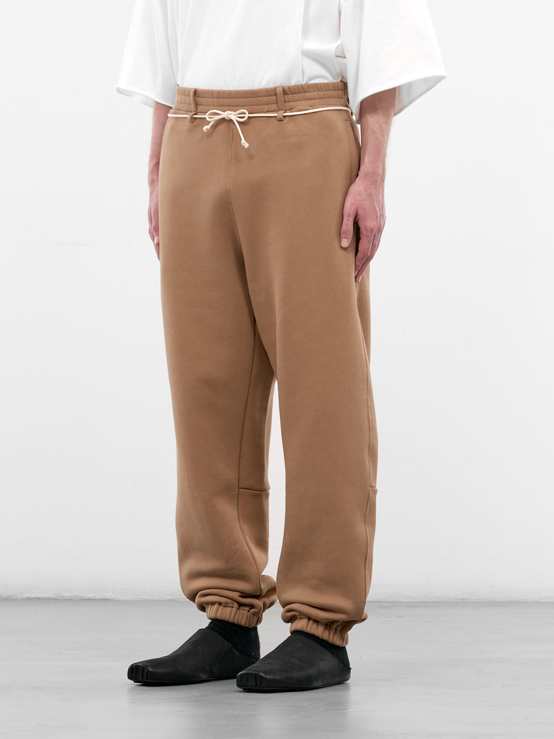 Khaki Drawstring Stripe Band Joggers (26E96MUJ11-780-KHAKI)