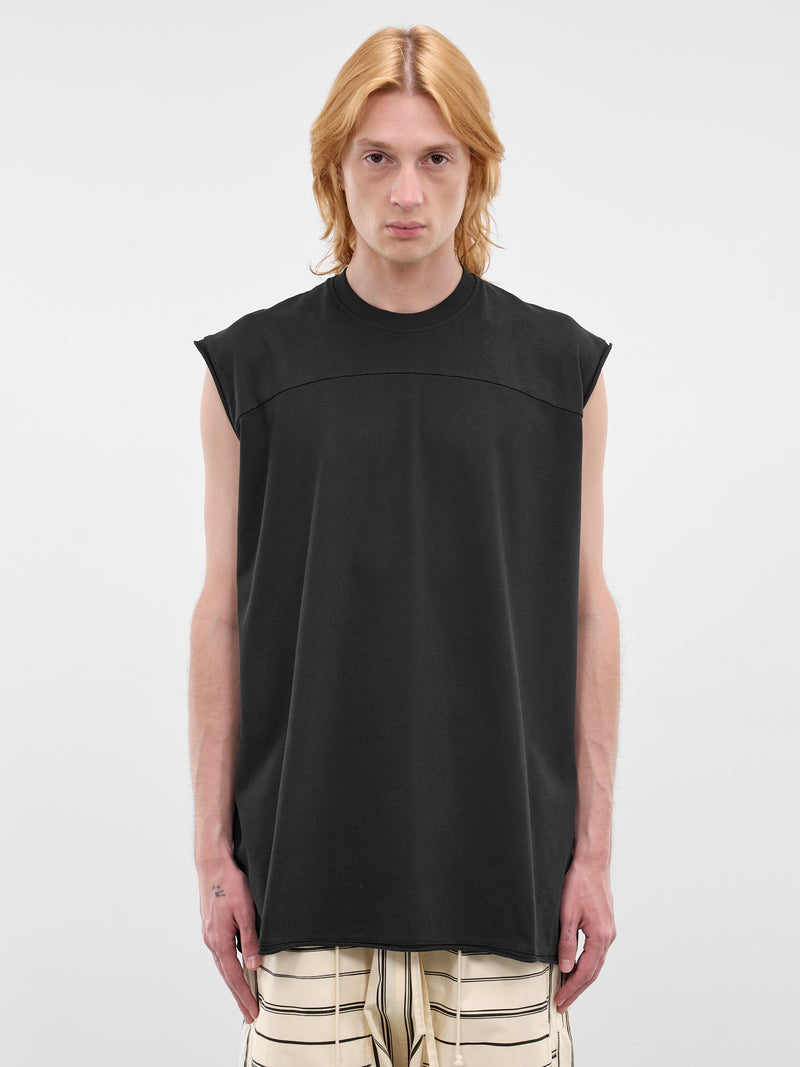 Black Stripe Band Muscle Tee (26E96MUJ13-999-BLACK)