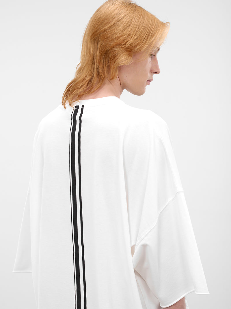 White Stripe Band Oversized Tee (26E96MUJ14-001-WHITE)
