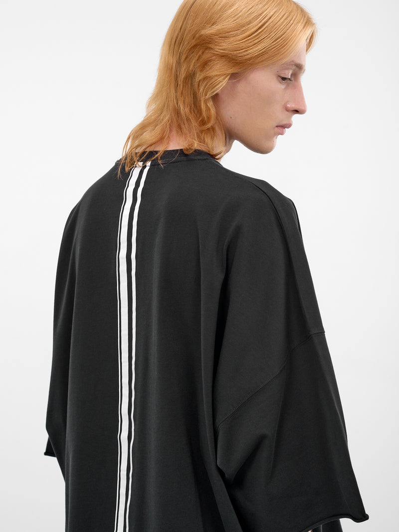 Black Stripe Band Oversized Tee (26E96MUJ14-999-BLACK)