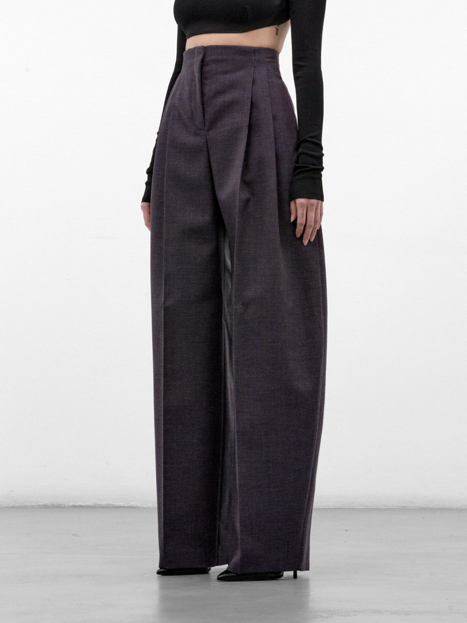 Ink Wide Pleated Trousers (26F1PA05291042-PA0529-INK-MELA)