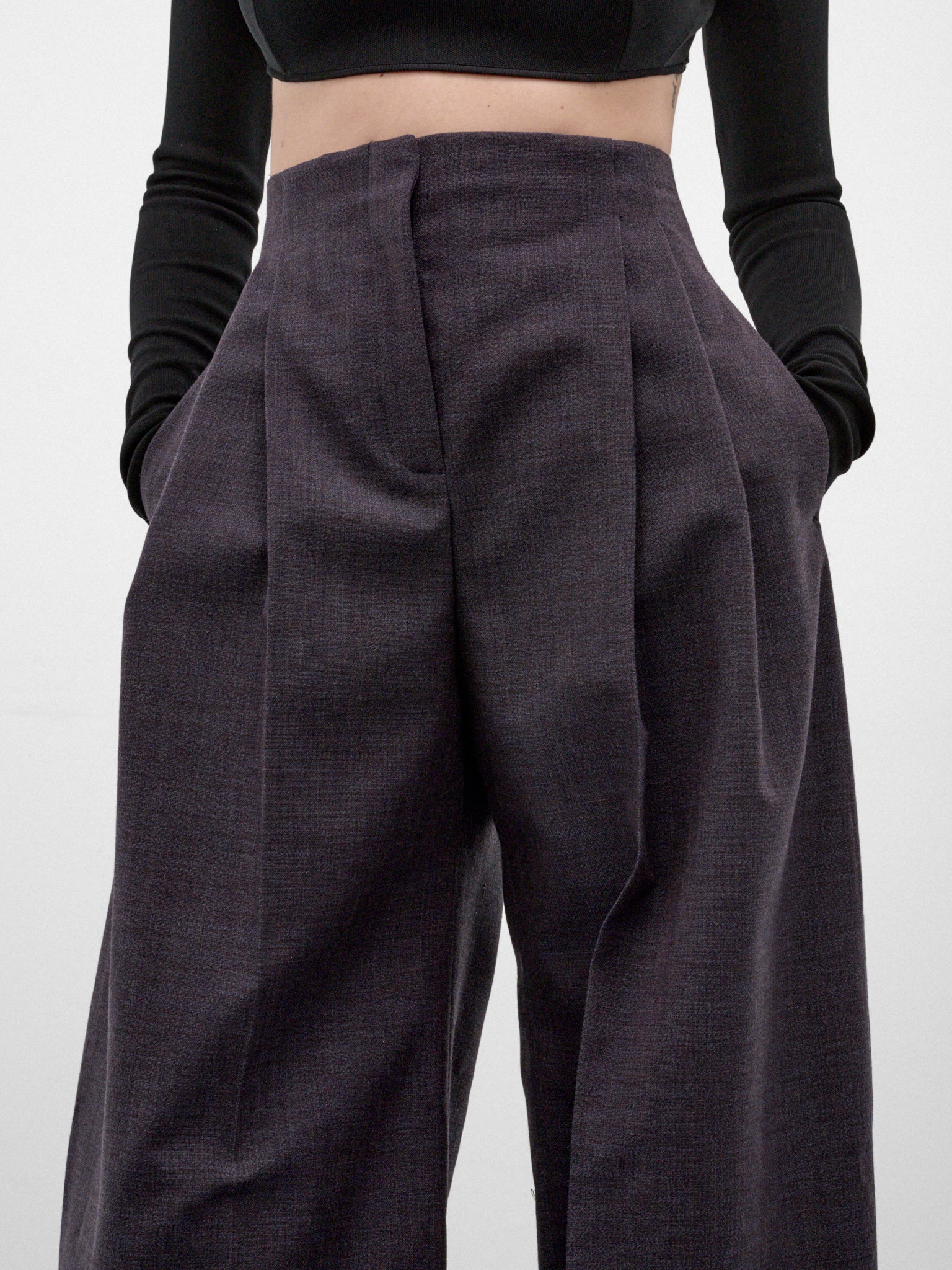 Ink Wide Pleated Trousers (26F1PA05291042-PA0529-INK-MELA)