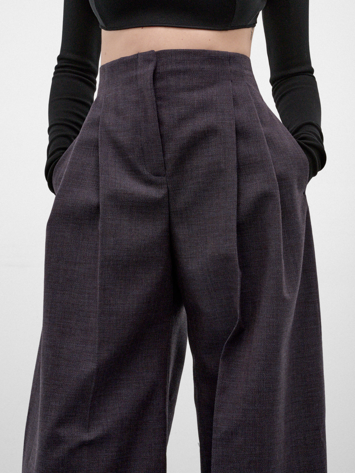 Ink Wide Pleated Trousers (26F1PA05291042-PA0529-INK-MELA)
