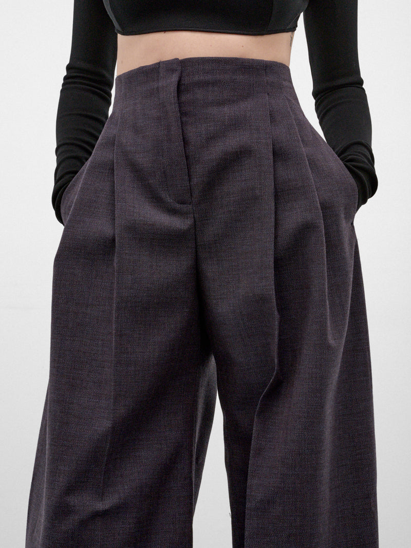 Ink Wide Pleated Trousers (26F1PA05291042-PA0529-INK-MELA)