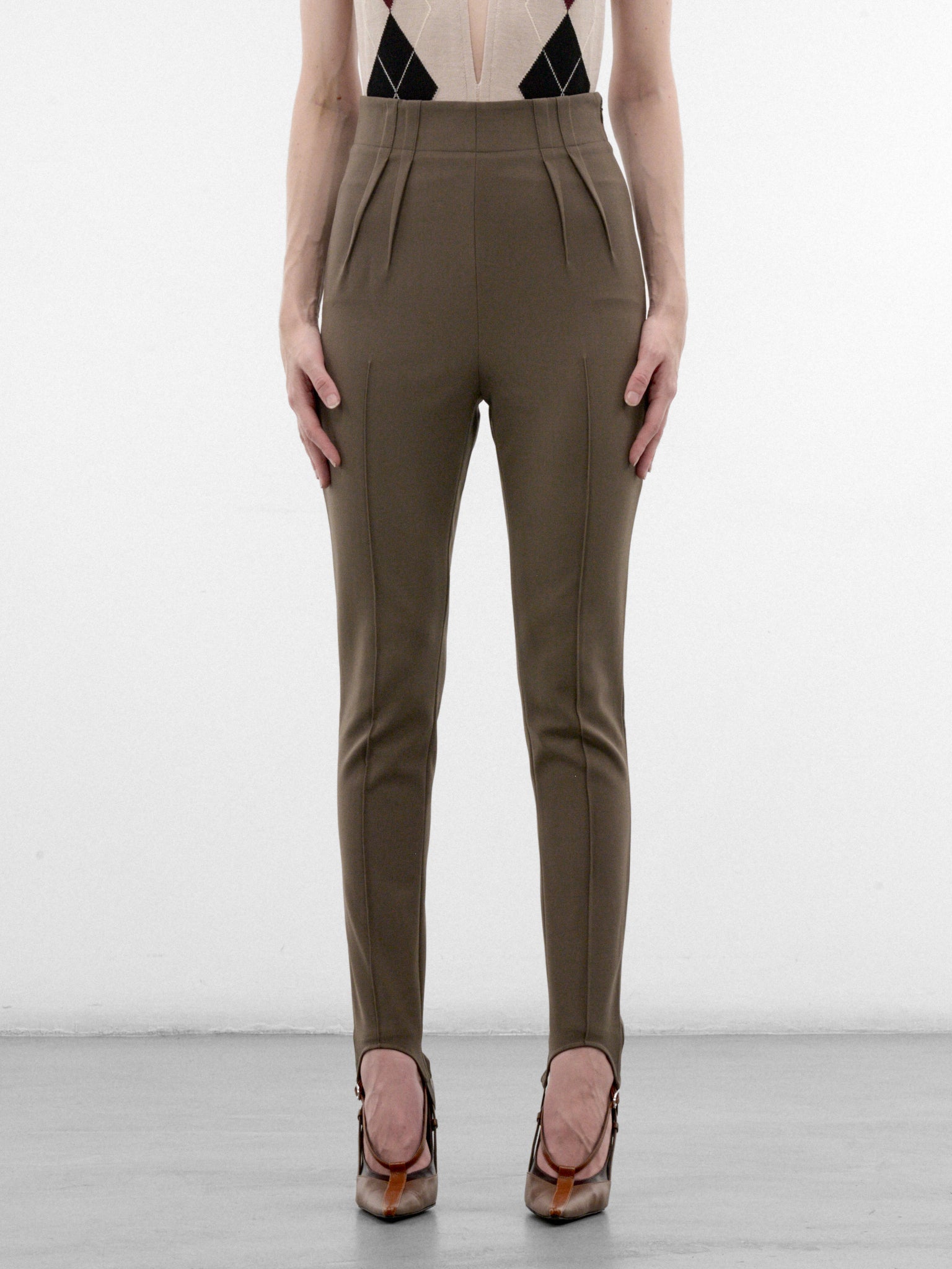 Mole Wool Tailored Stirrups Leggings (26F1PA05331035-MOLE)