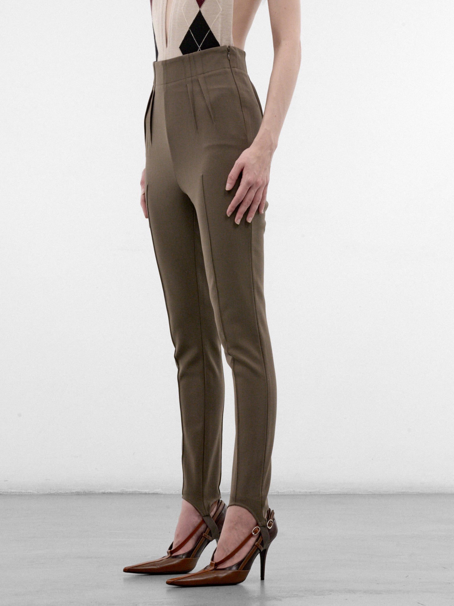 Mole Wool Tailored Stirrups Leggings (26F1PA05331035-MOLE)