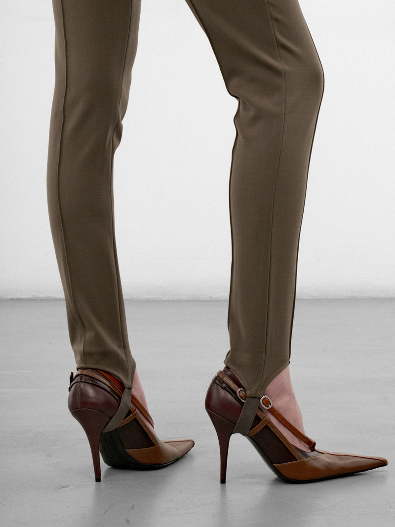 Mole Wool Tailored Stirrups Leggings (26F1PA05331035-MOLE)