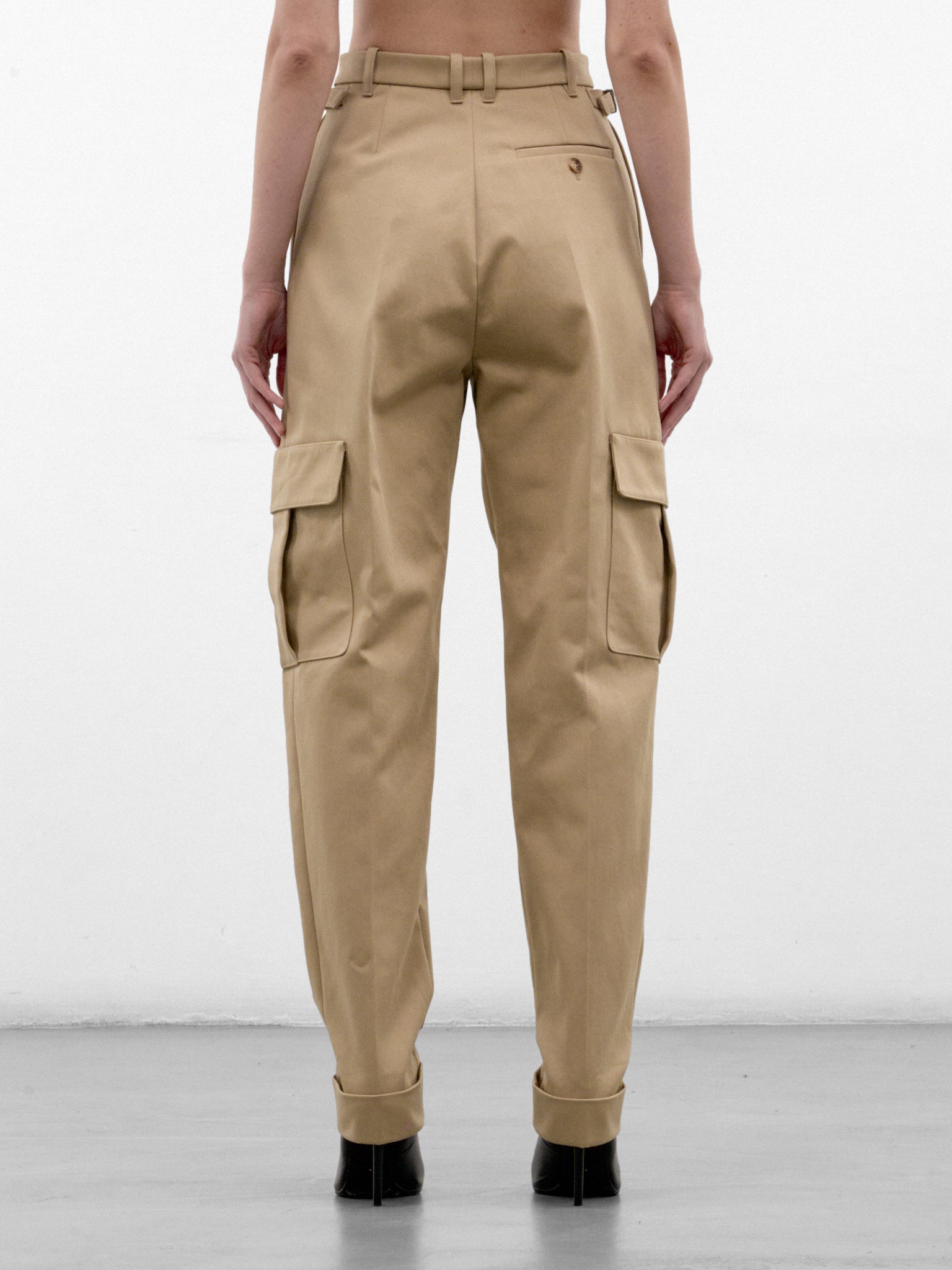 Beige Tailored Cargo Trousers (26F1PA0550272-PA0550-BEIGE)