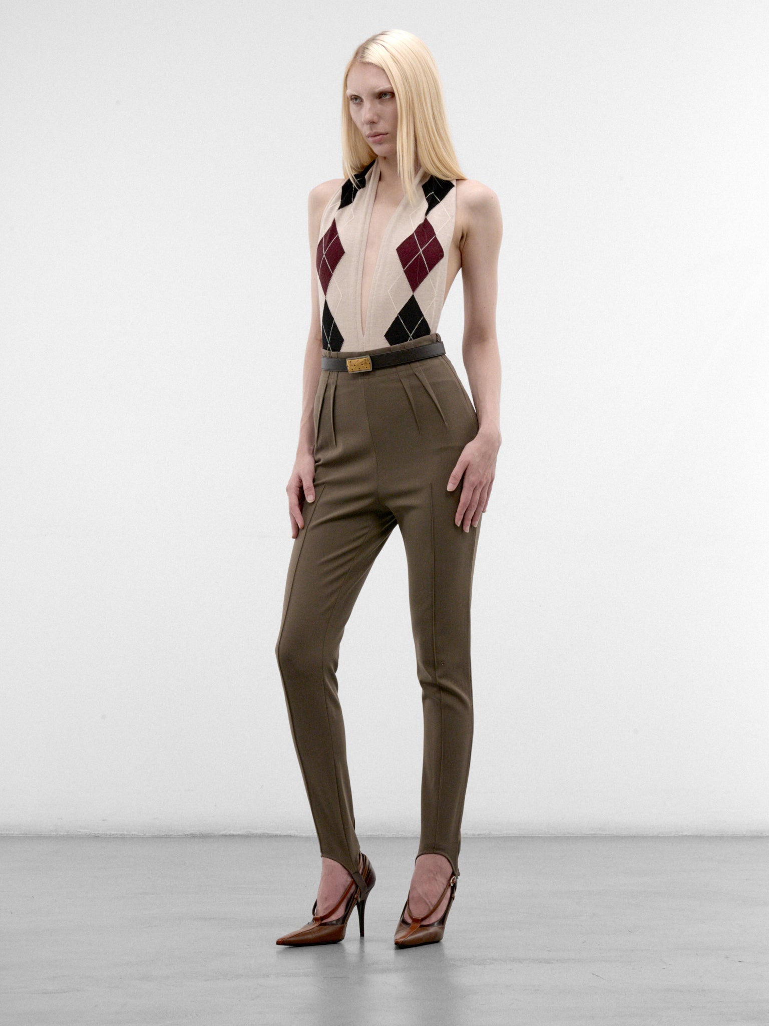 Mole Wool Tailored Stirrups Leggings (26F1PA05331035-MOLE)