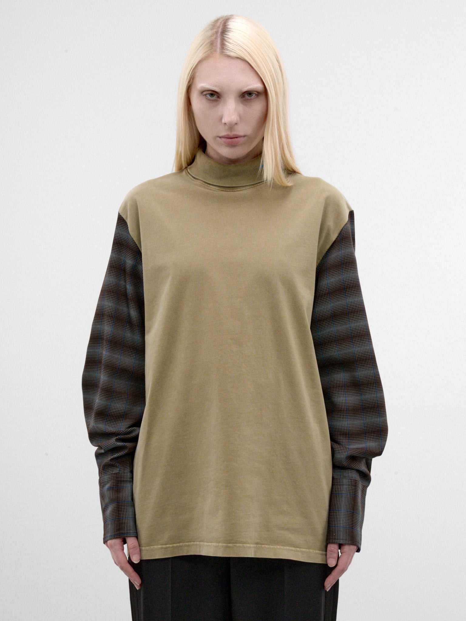 Khaki Cotton Striped Long Sleeve (26F3TS01296032-KHAKI)
