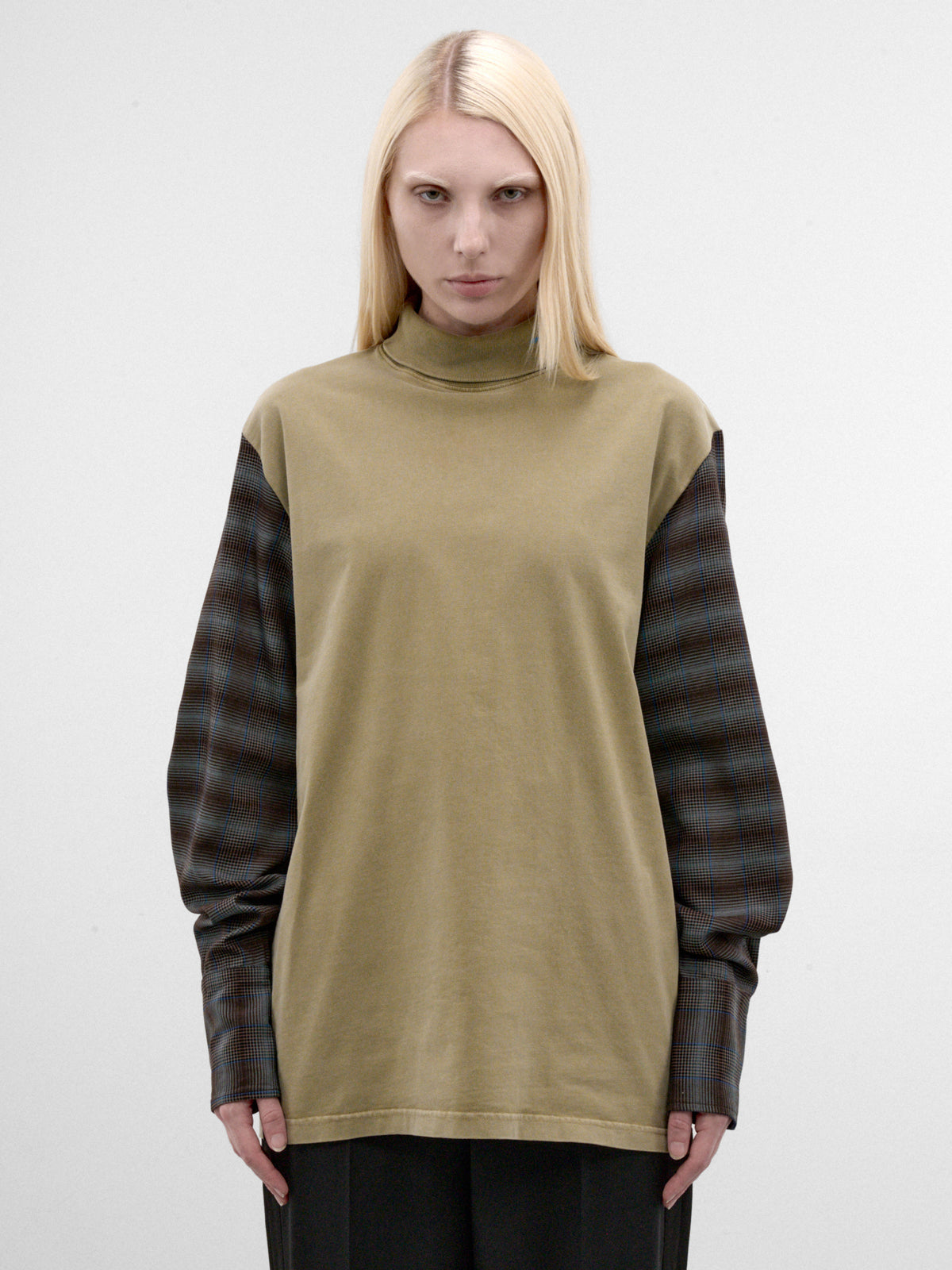 Khaki Cotton Striped Long Sleeve (26F3TS01296032-KHAKI)