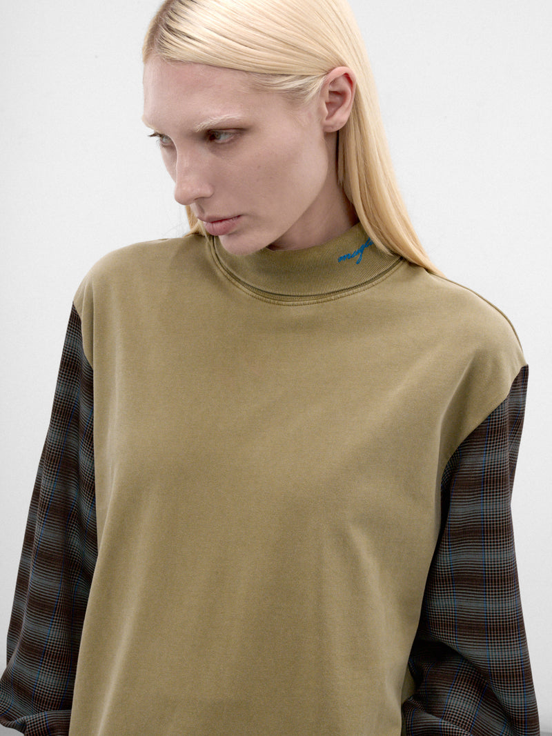 Khaki Cotton Striped Long Sleeve (26F3TS01296032-KHAKI)