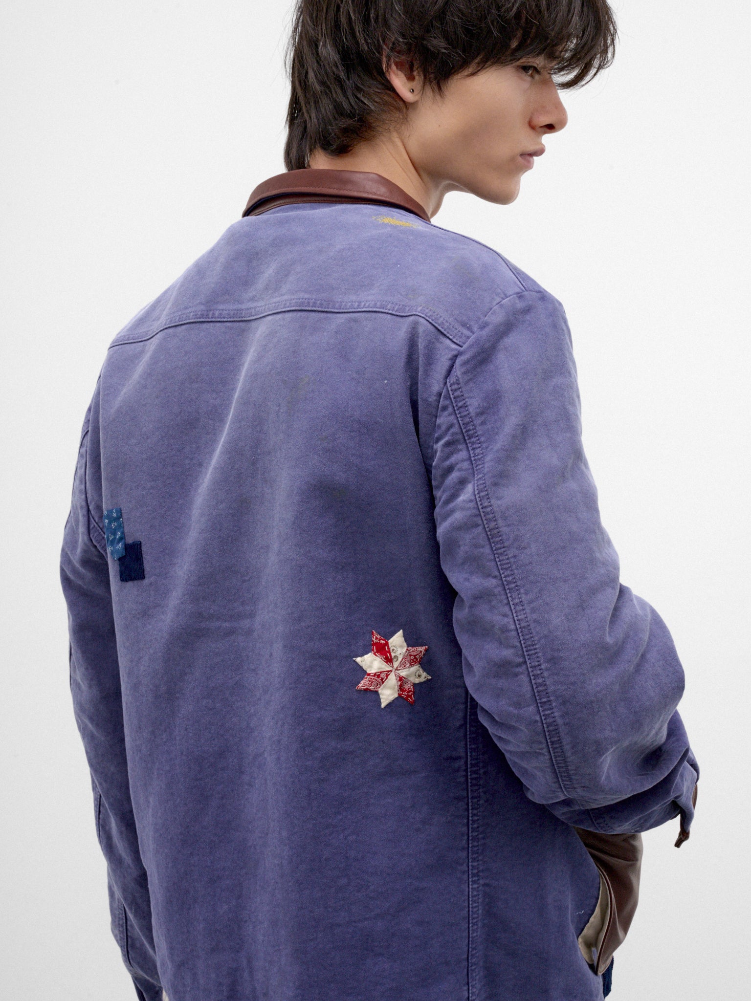 Blue Patchwork Work Jacket (26FW-JK-05-BLUE)
