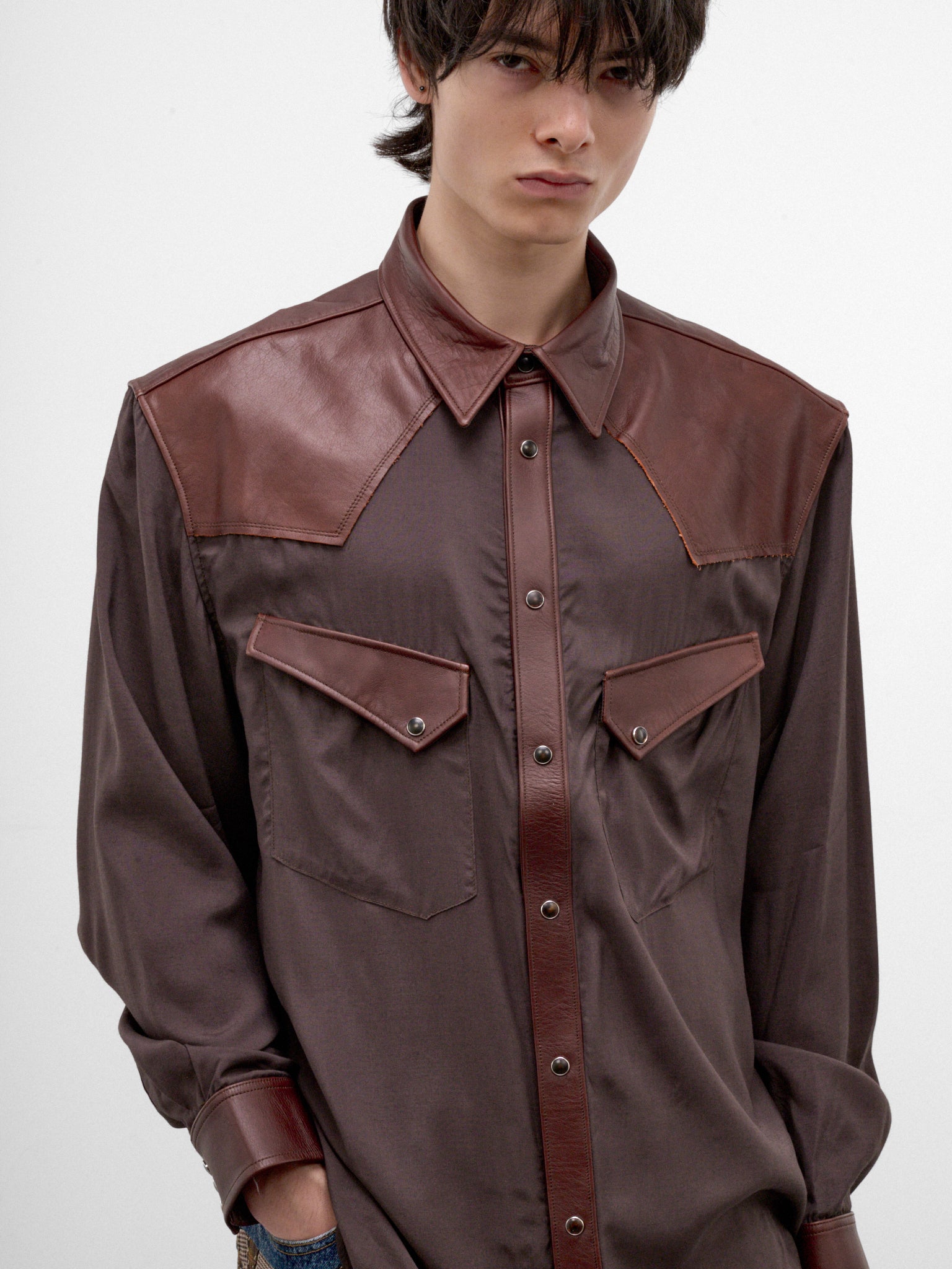Brown Western Shirt (26FW-B05-BROWN)