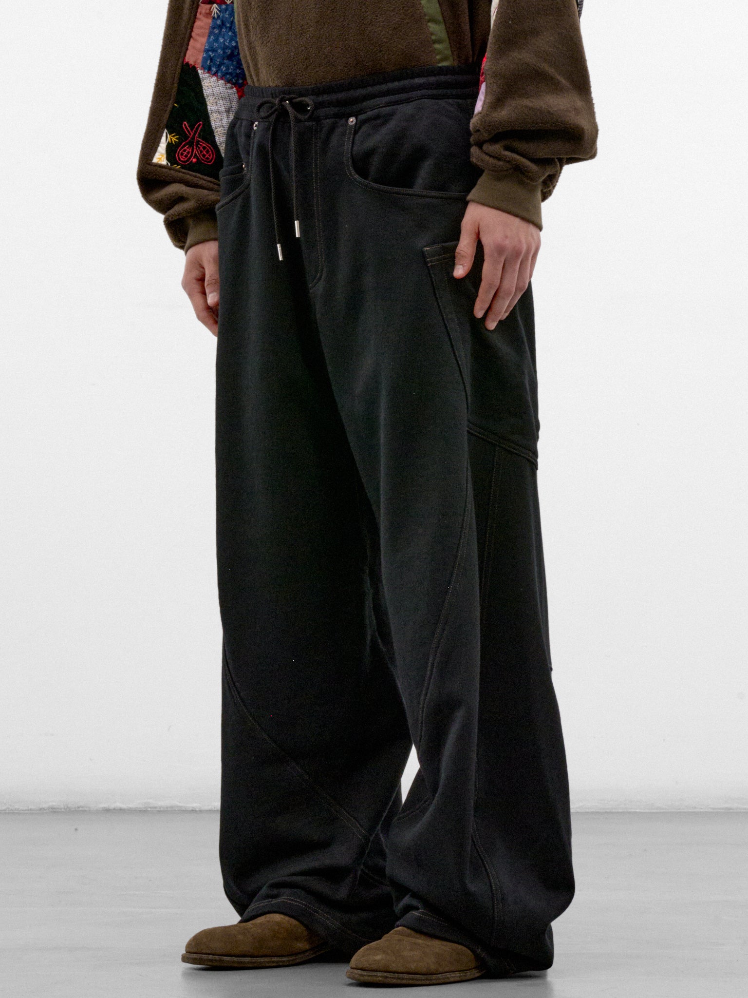 Black Cotton Sweatpant Trousers (26FW-P-13-BLACK)