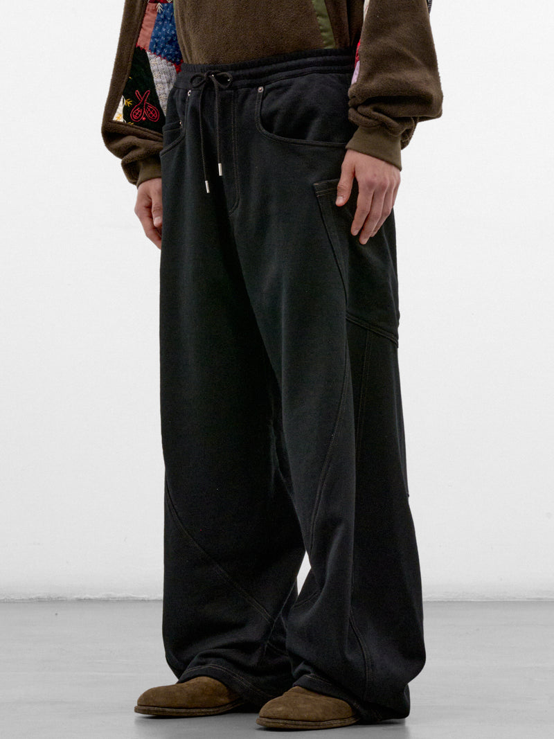 Black Cotton Sweatpant Trousers (26FW-P-13-BLACK)