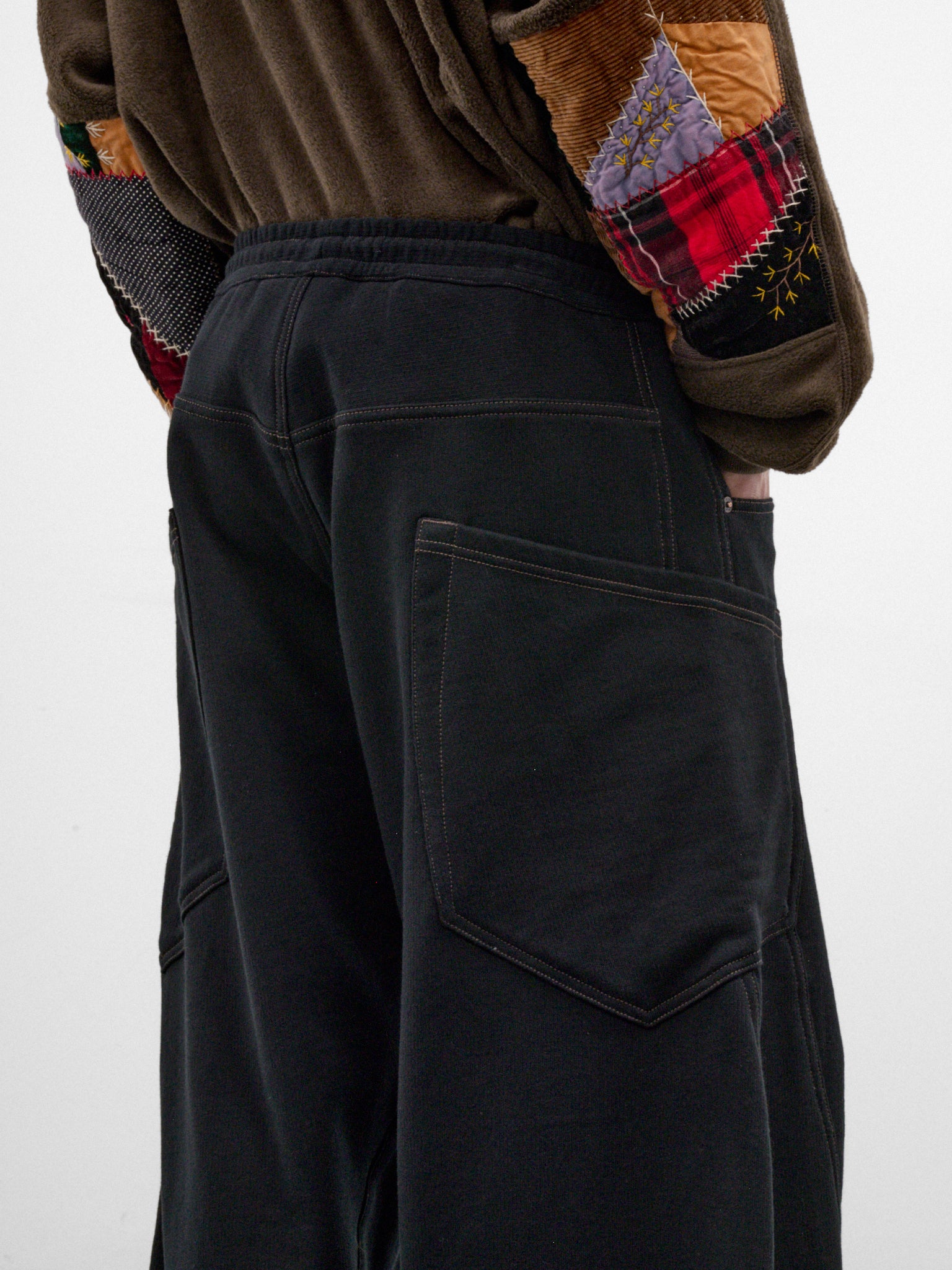Black Cotton Sweatpant Trousers (26FW-P-13-BLACK)