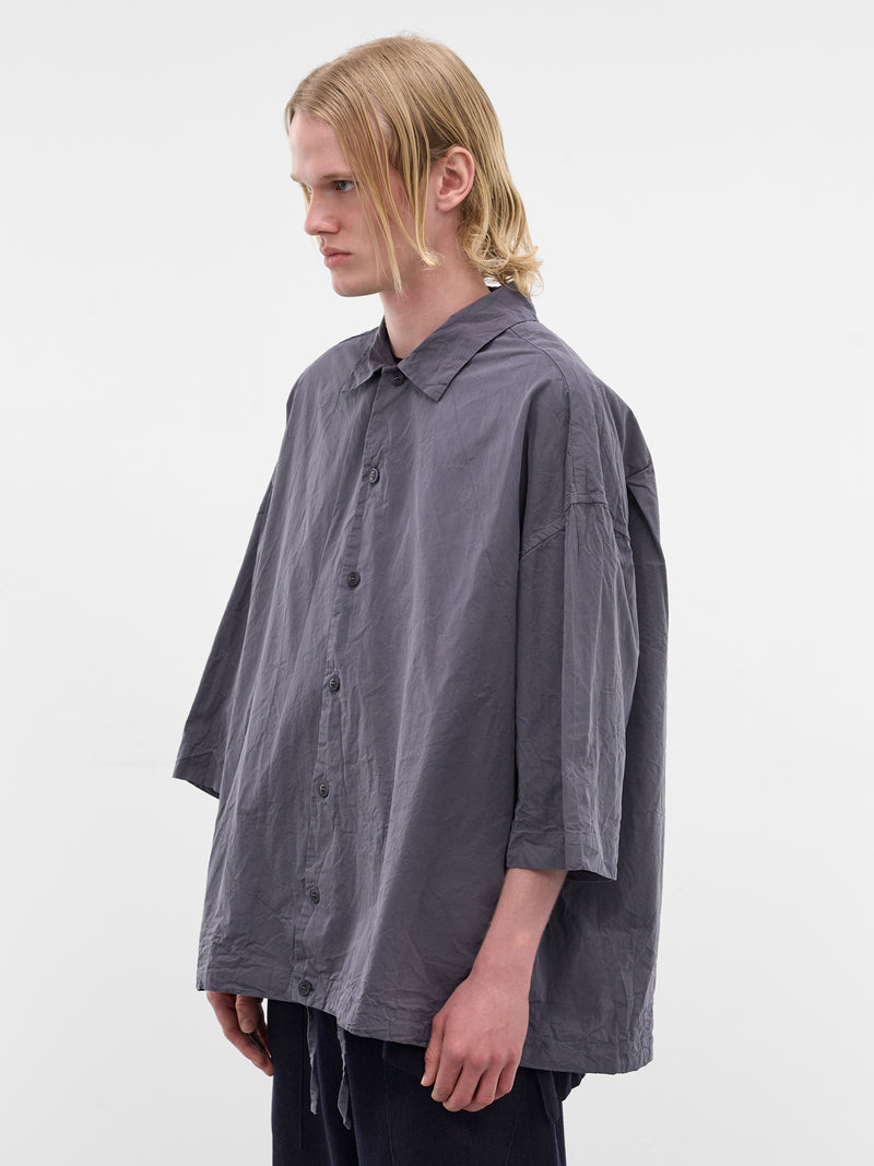 Gray Cotton Mili Volume Shirt (26HC320-GREY)