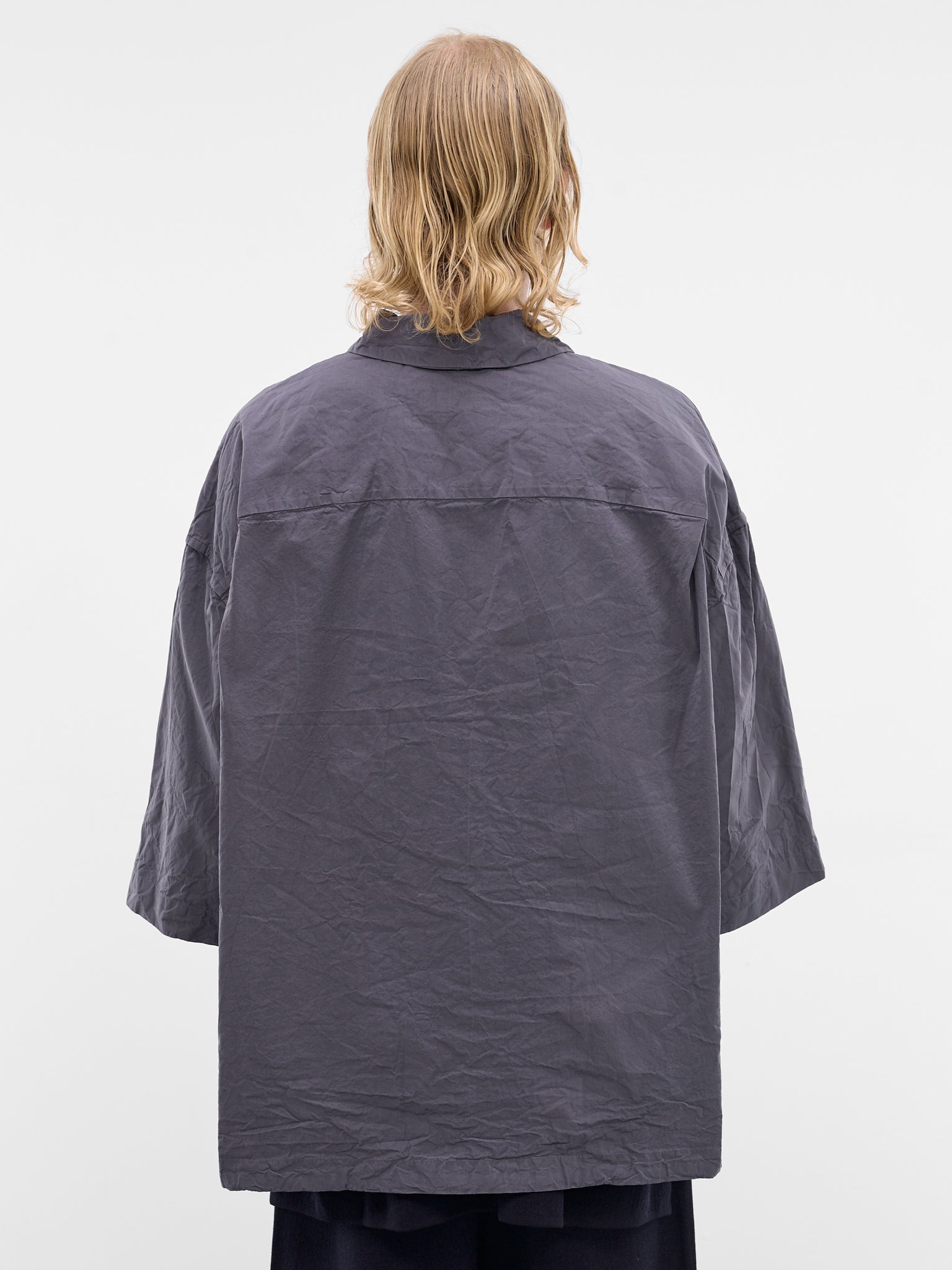 Gray Cotton Mili Volume Shirt (26HC320-GREY)
