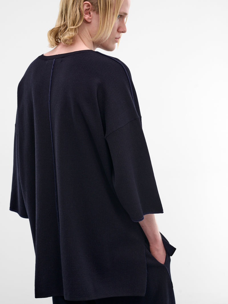 Navy Softy Cotton-Wool Tee (26HK042-NAVY)