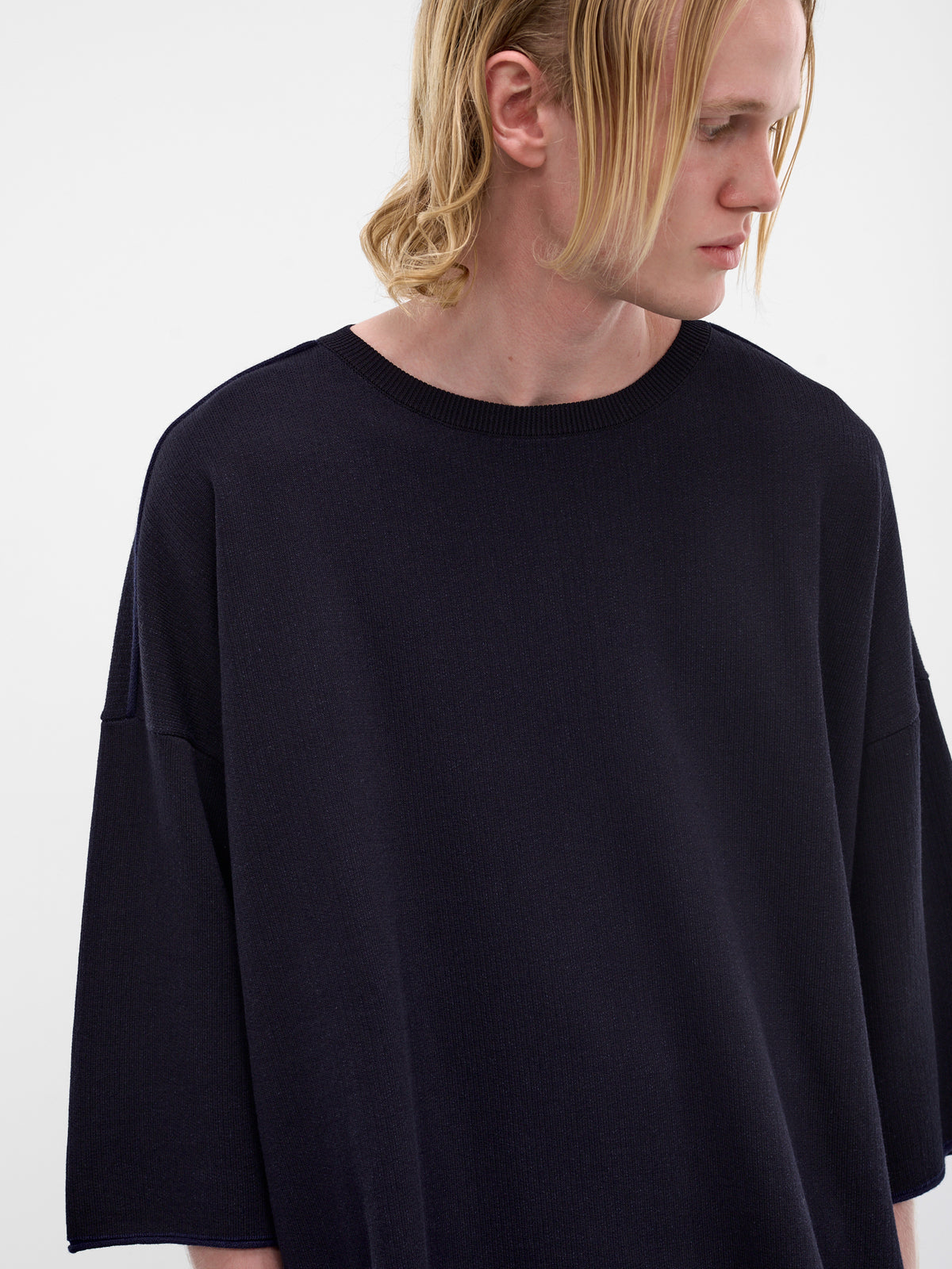 Navy Softy Cotton-Wool Tee (26HK042-NAVY)