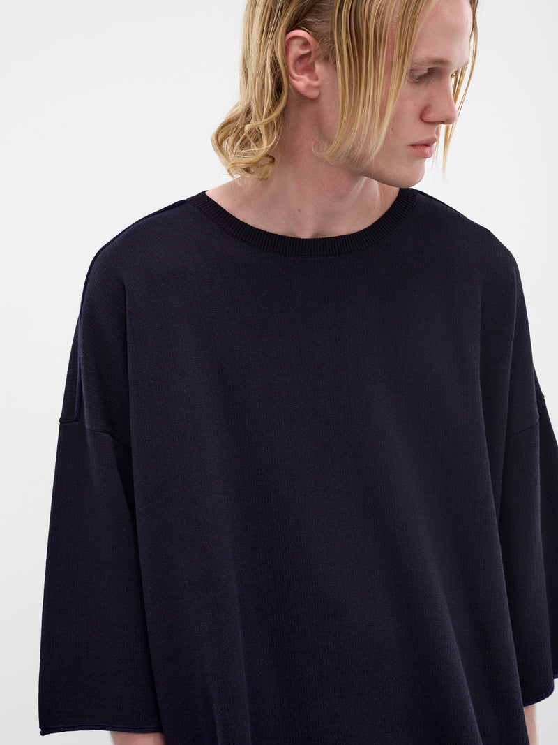 Navy Softy Cotton-Wool Tee (26HK042-NAVY)