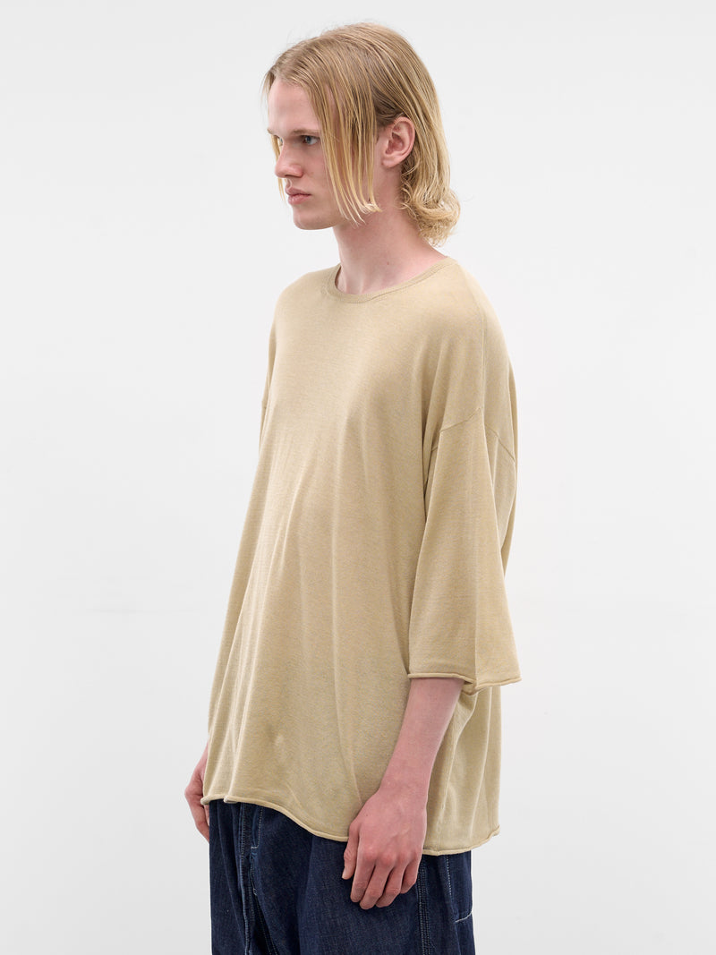 Beige Light Cotton-Silk Tee (26HK044-PISTACHIO)