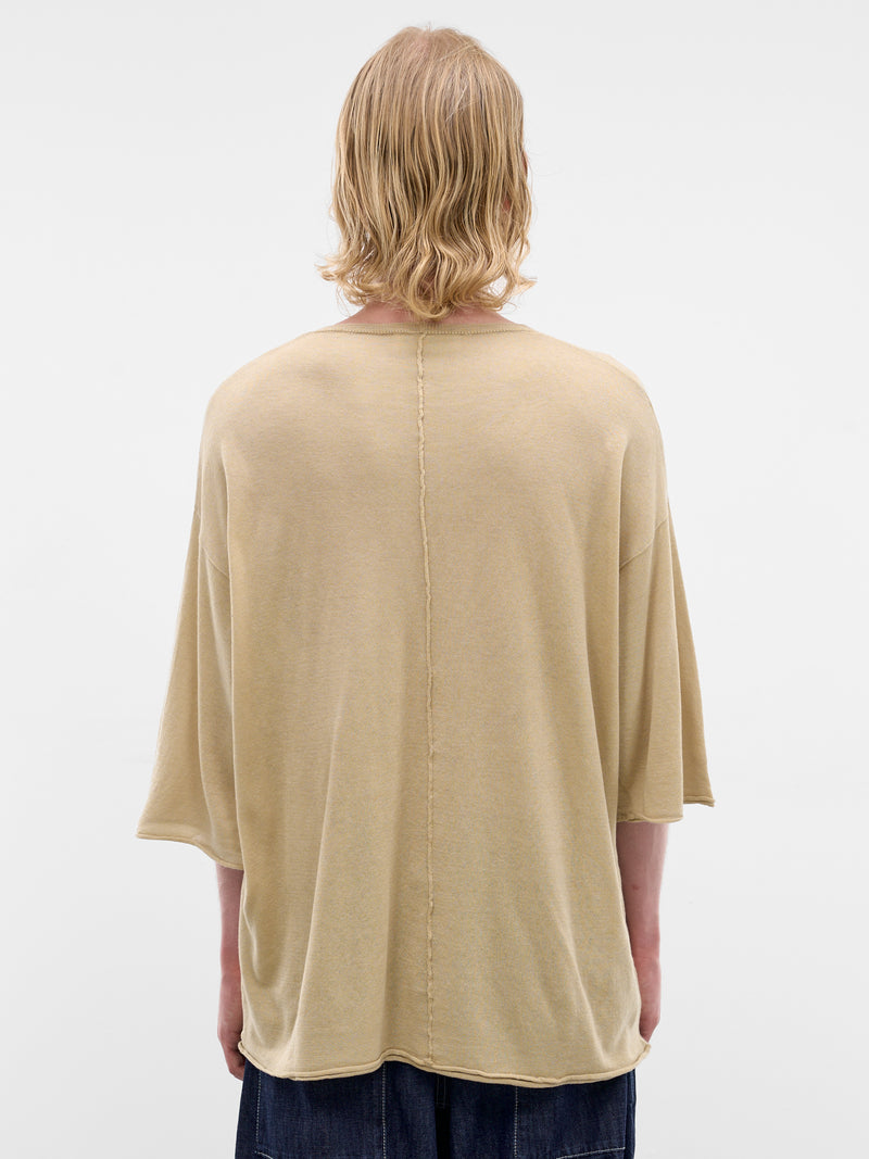 Beige Light Cotton-Silk Tee (26HK044-PISTACHIO)