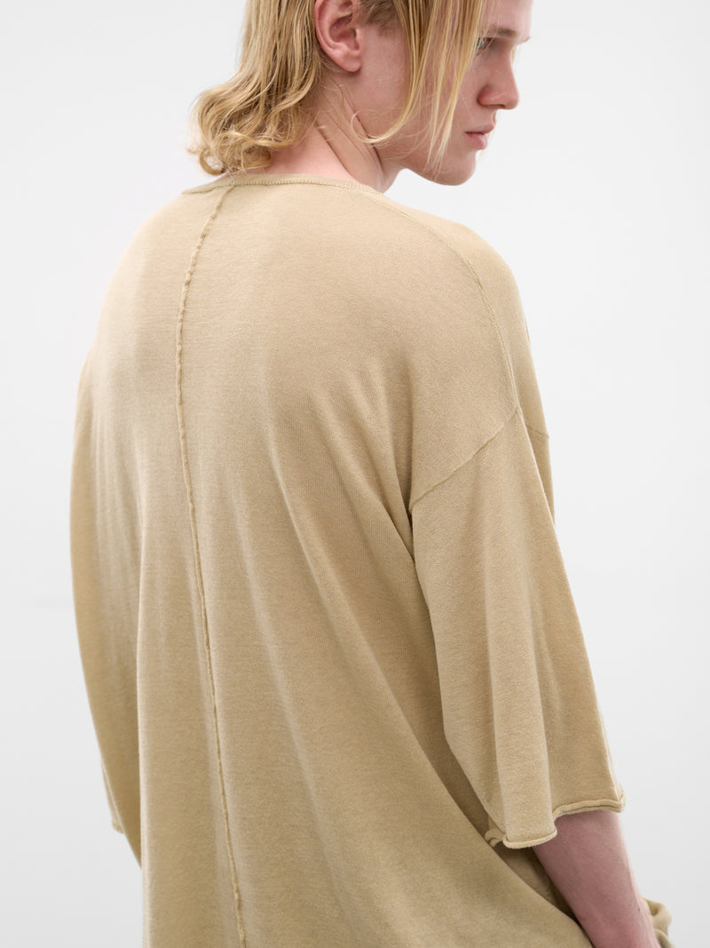 Beige Light Cotton-Silk Tee (26HK044-PISTACHIO)