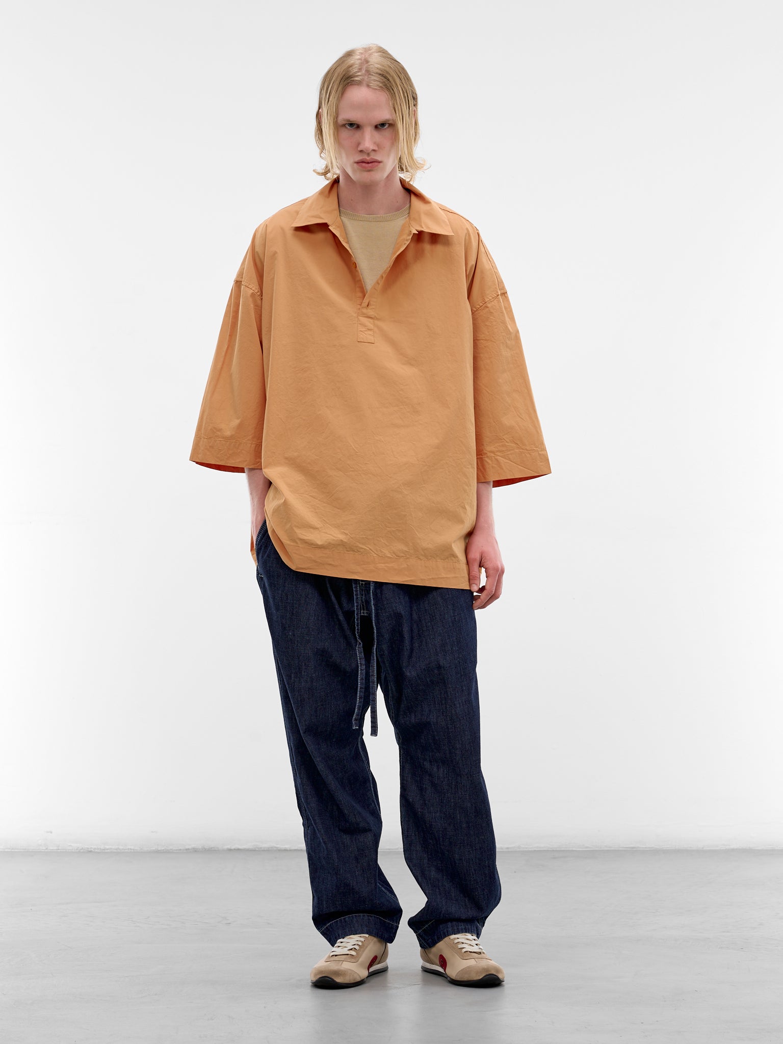 Beige Light Cotton-Silk Tee (26HK044-PISTACHIO)