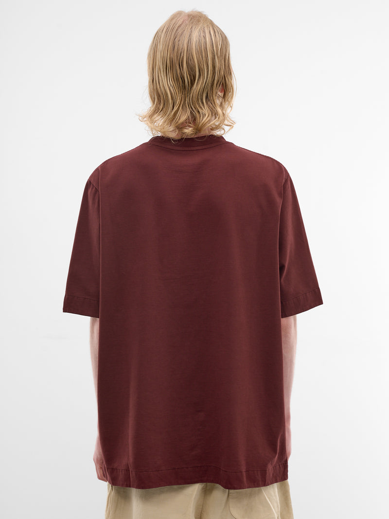 Burgundy Felix Cotton Tee (26HS031-WINE)