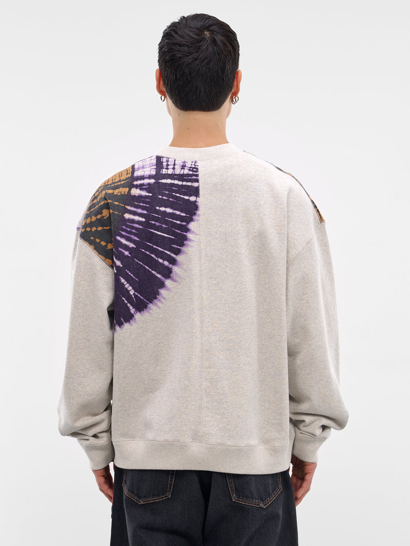 Oatmeal Tie-Dye Crewneck Sweatshirt (26SS-T-02-OATMEAL)