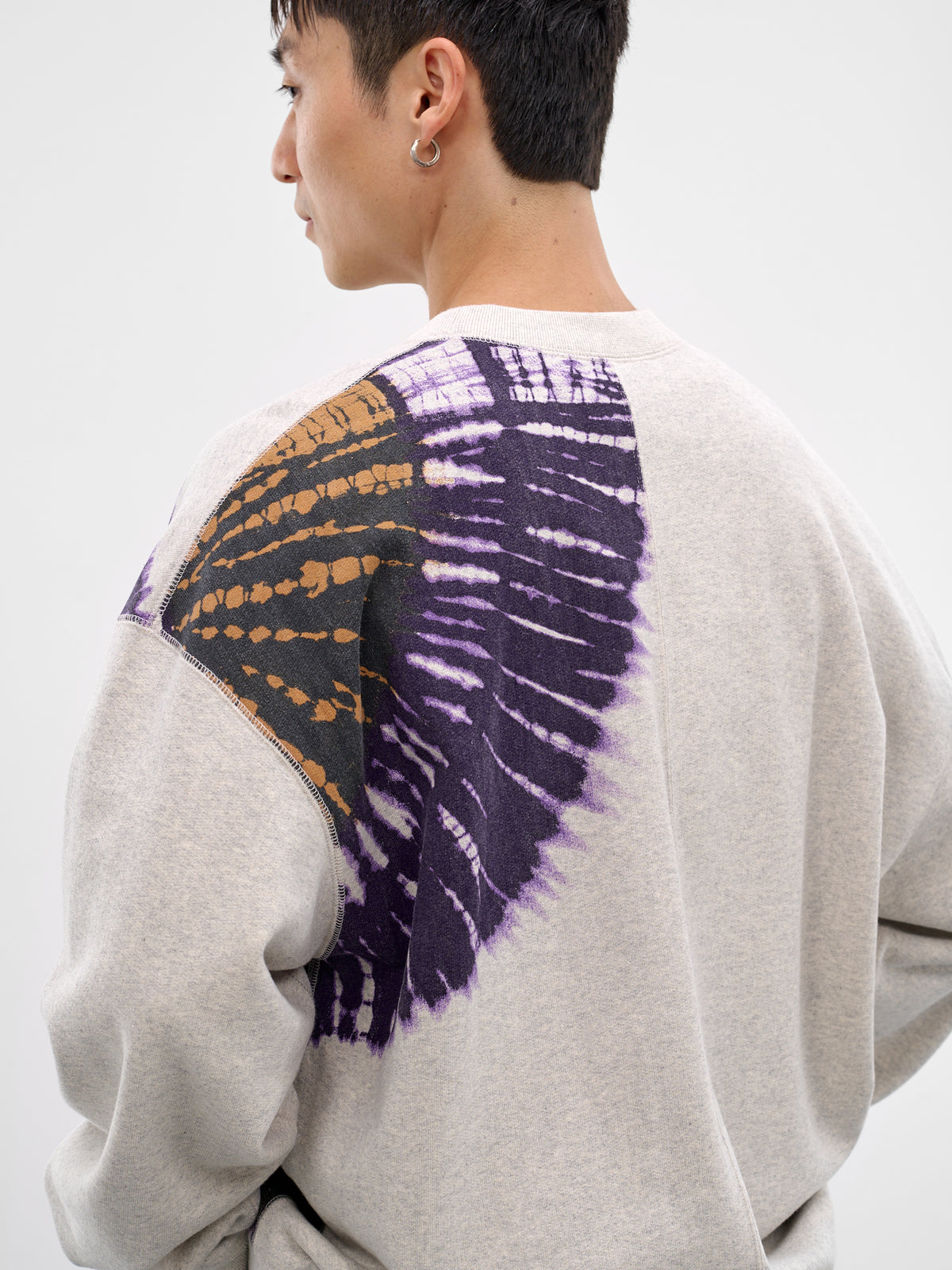 Oatmeal Tie-Dye Crewneck Sweatshirt (26SS-T-02-OATMEAL)