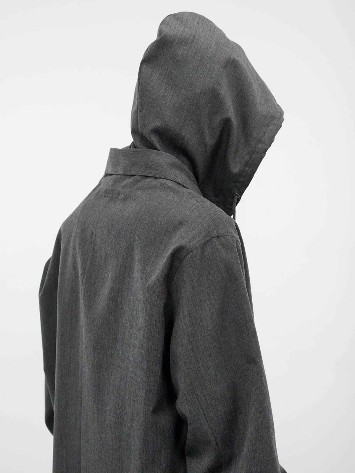 Gray Wool Hooded Shirt Jacket (26S0315-GRAY)