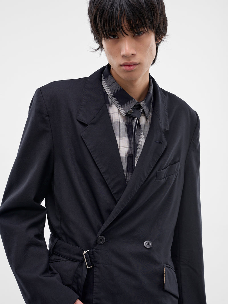 TAMME Navy Belted Blazer | H.Lorenzo - detail 2
