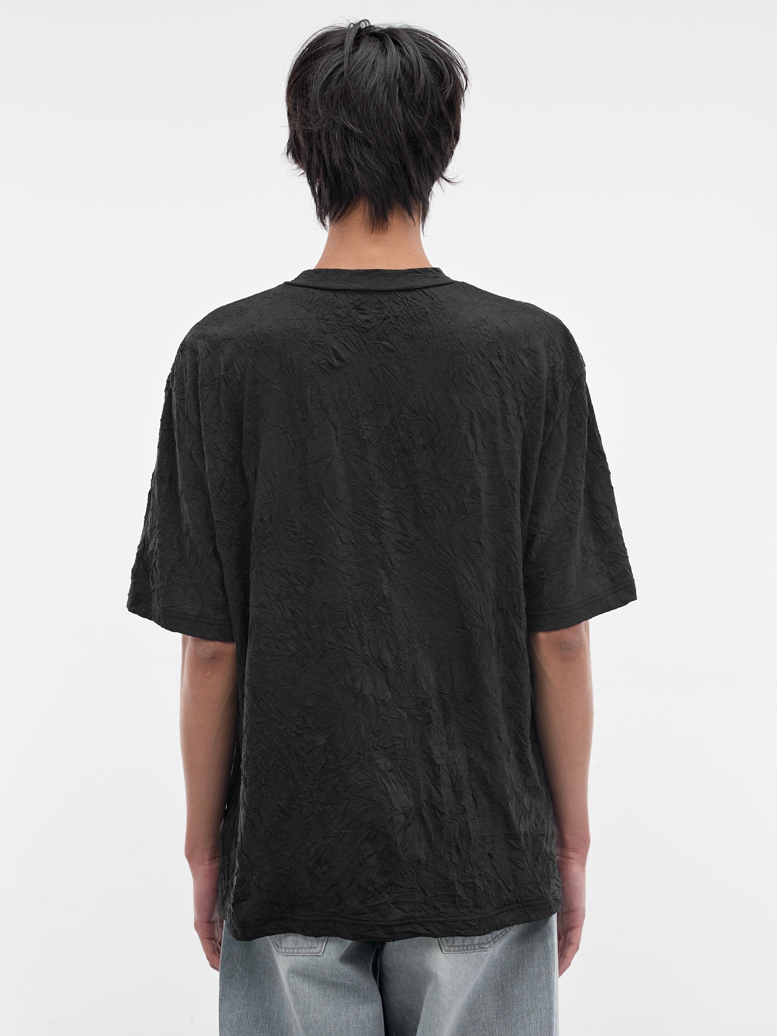 TAMME Black Wrinkled Tee | H.Lorenzo - back
