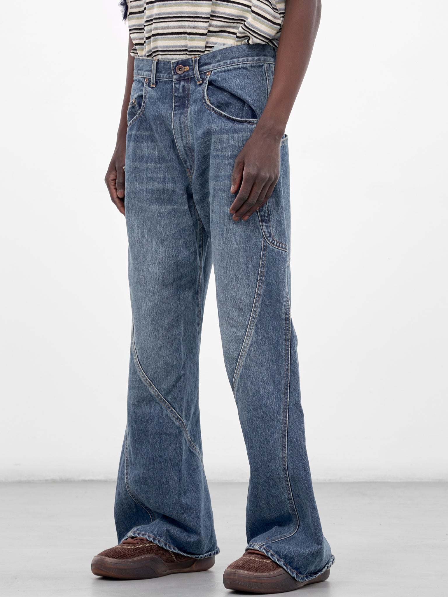 3-D Cutting Denim Jeans (26SS-P-01-INDIGO)