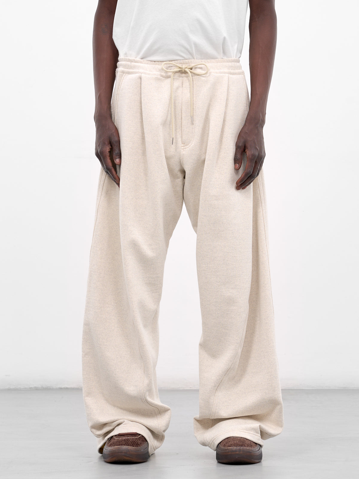 3-D Cutting Cotton Fleece Sweatpants (26SS-P-02-OATMEAL)