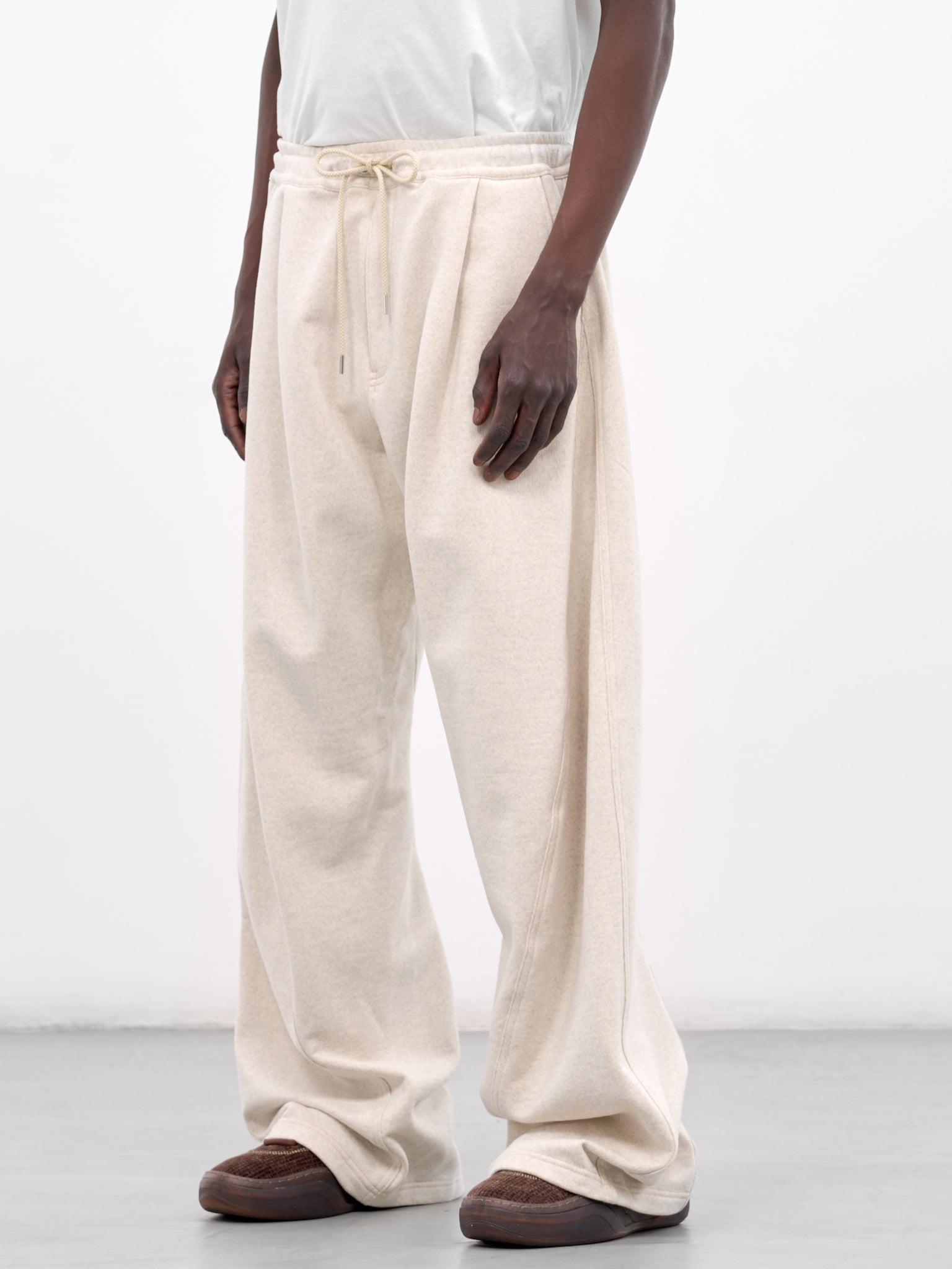 3-D Cutting Cotton Fleece Sweatpants (26SS-P-02-OATMEAL)