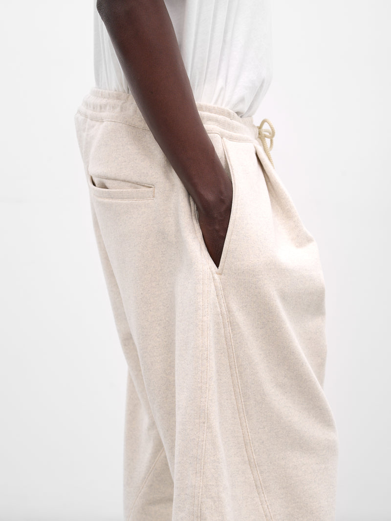 3-D Cutting Cotton Fleece Sweatpants (26SS-P-02-OATMEAL)