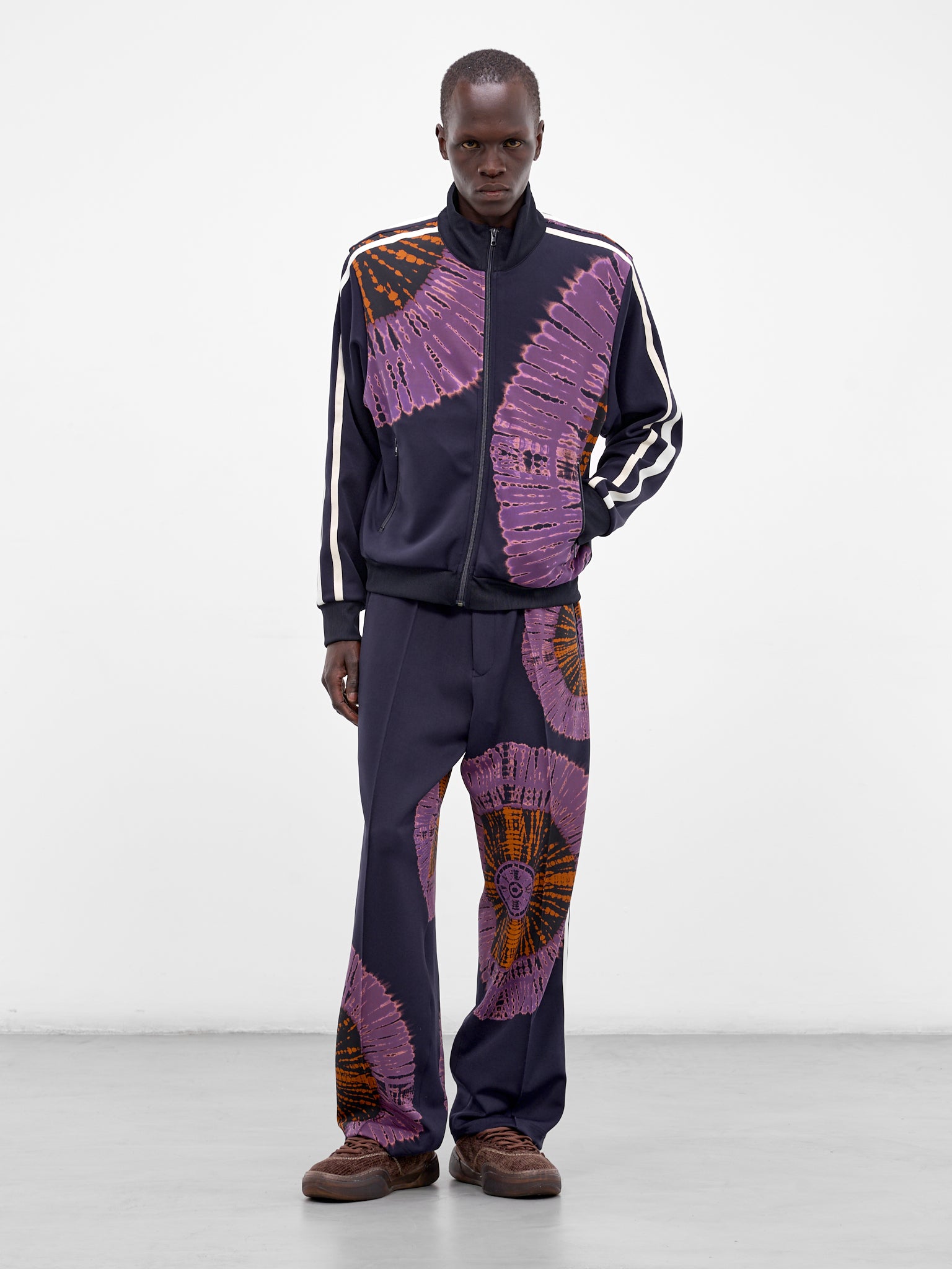 Navy Tie-Dye Print Track Pants (26SS-P-03-NAVY)