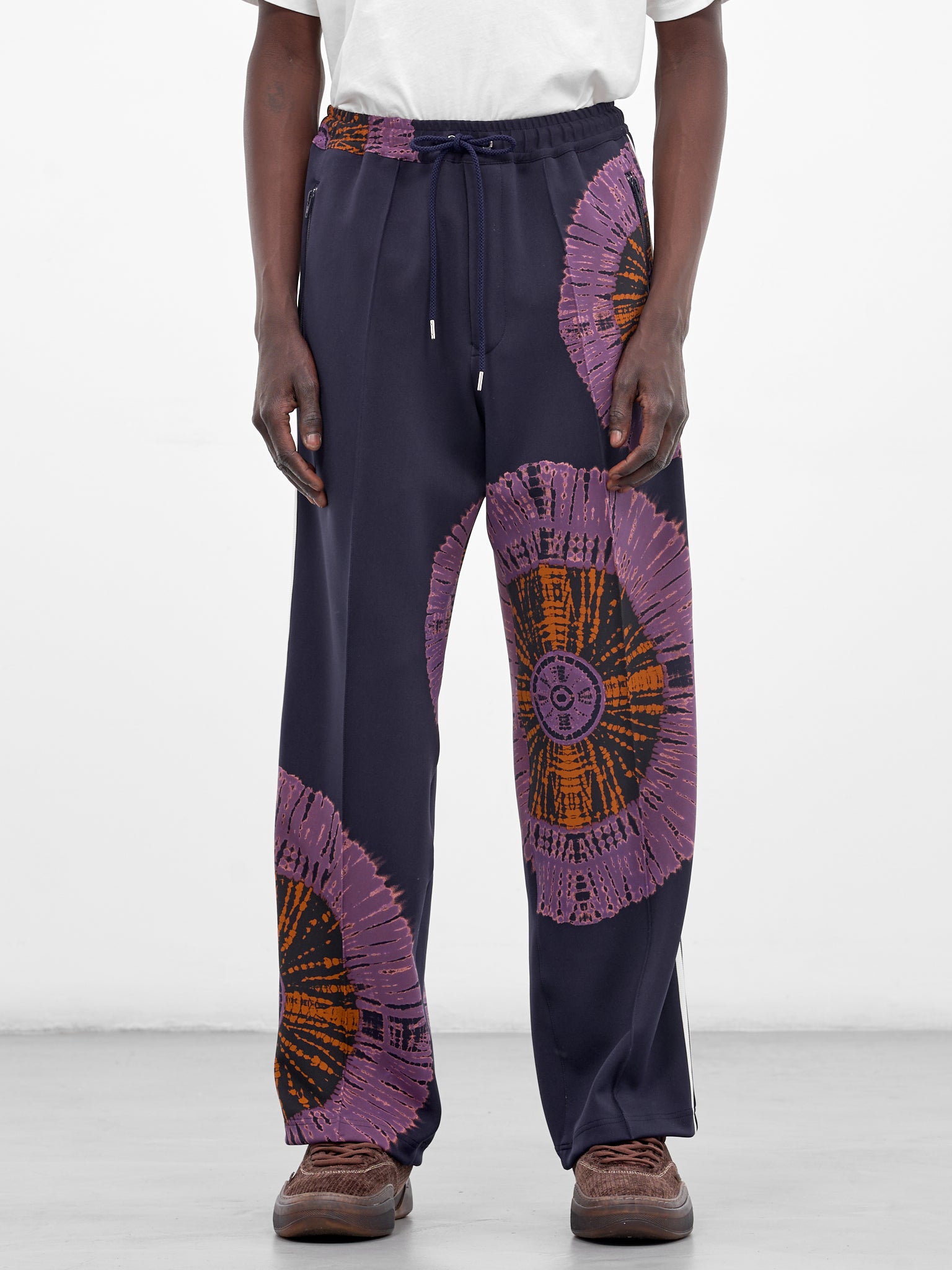 Navy Tie-Dye Print Track Pants (26SS-P-03-NAVY)