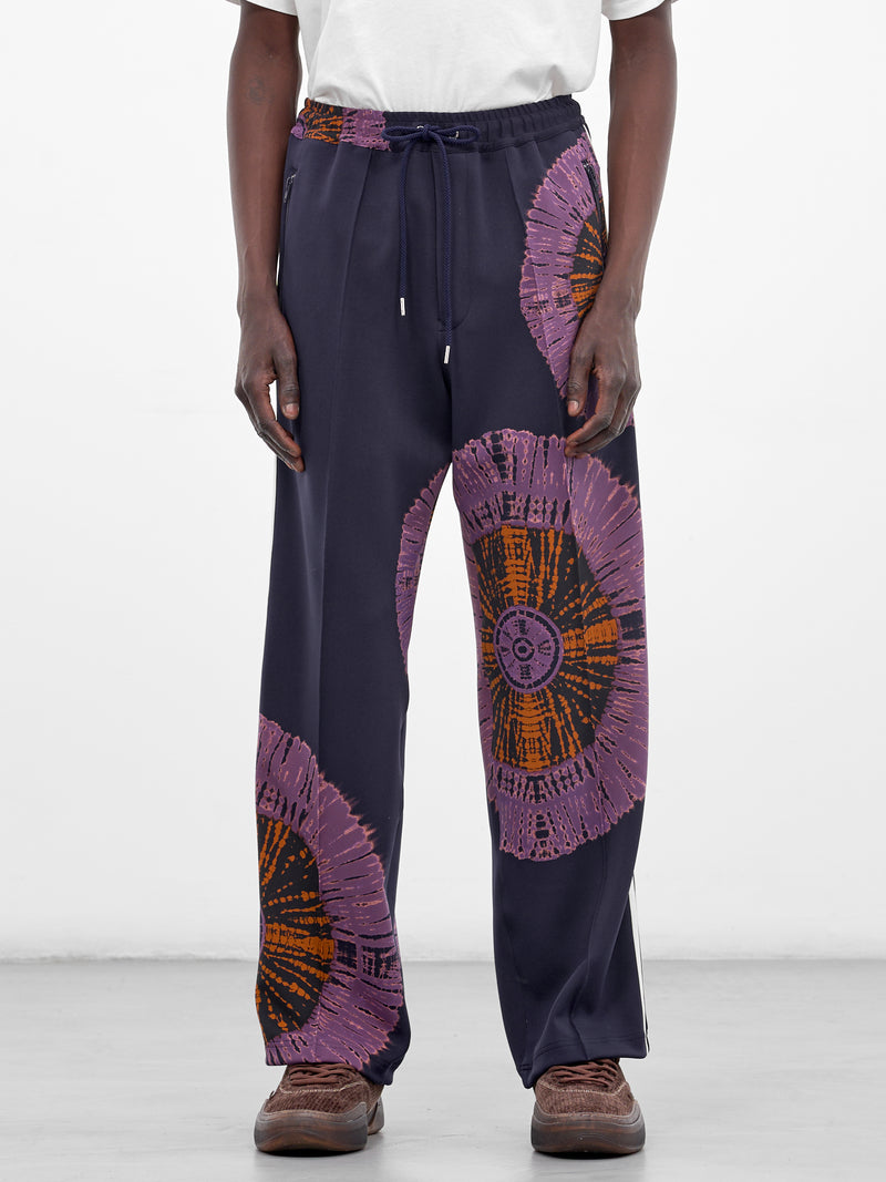 Navy Tie-Dye Print Track Pants (26SS-P-03-NAVY)