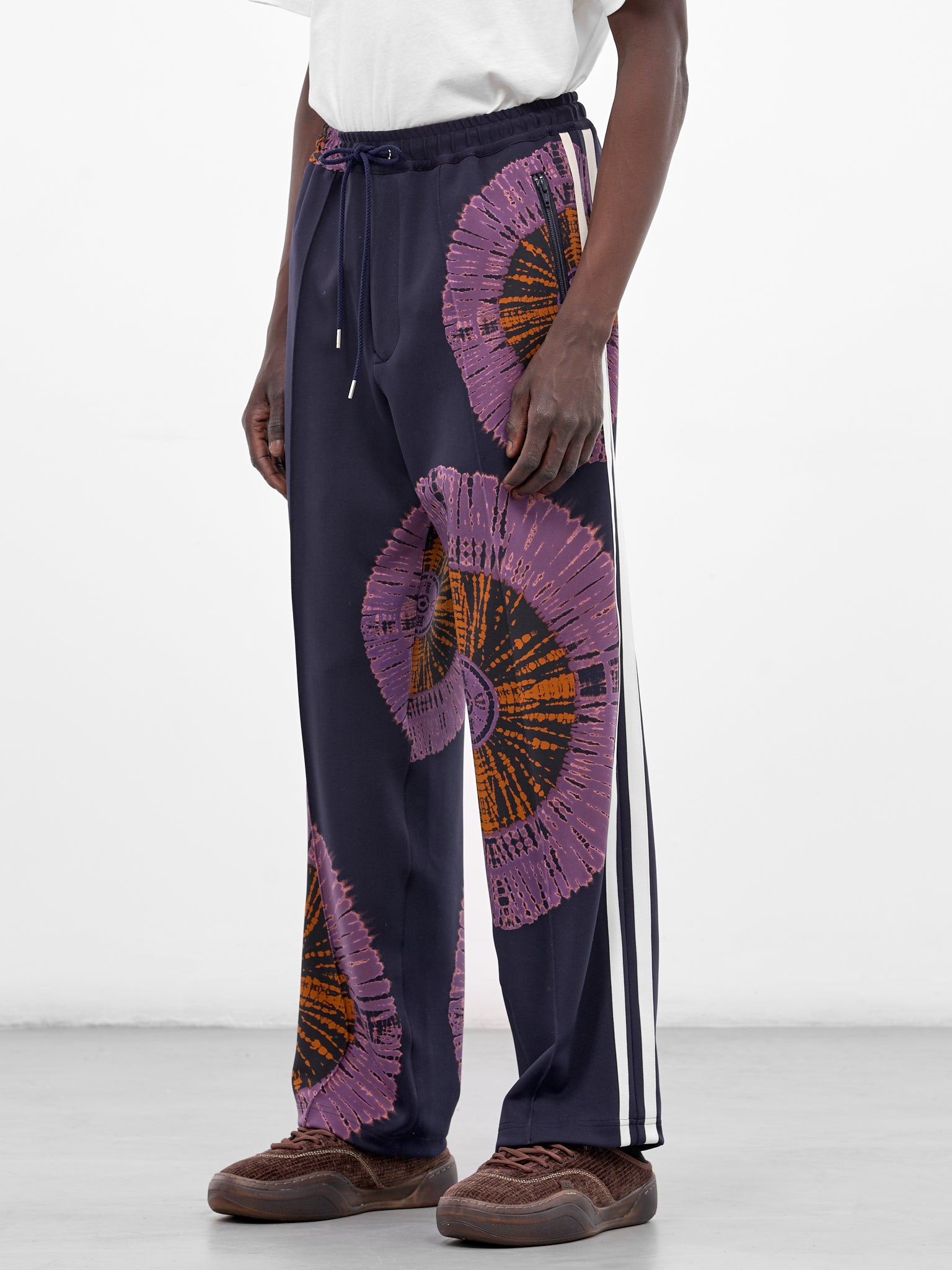 Navy Tie-Dye Print Track Pants (26SS-P-03-NAVY)