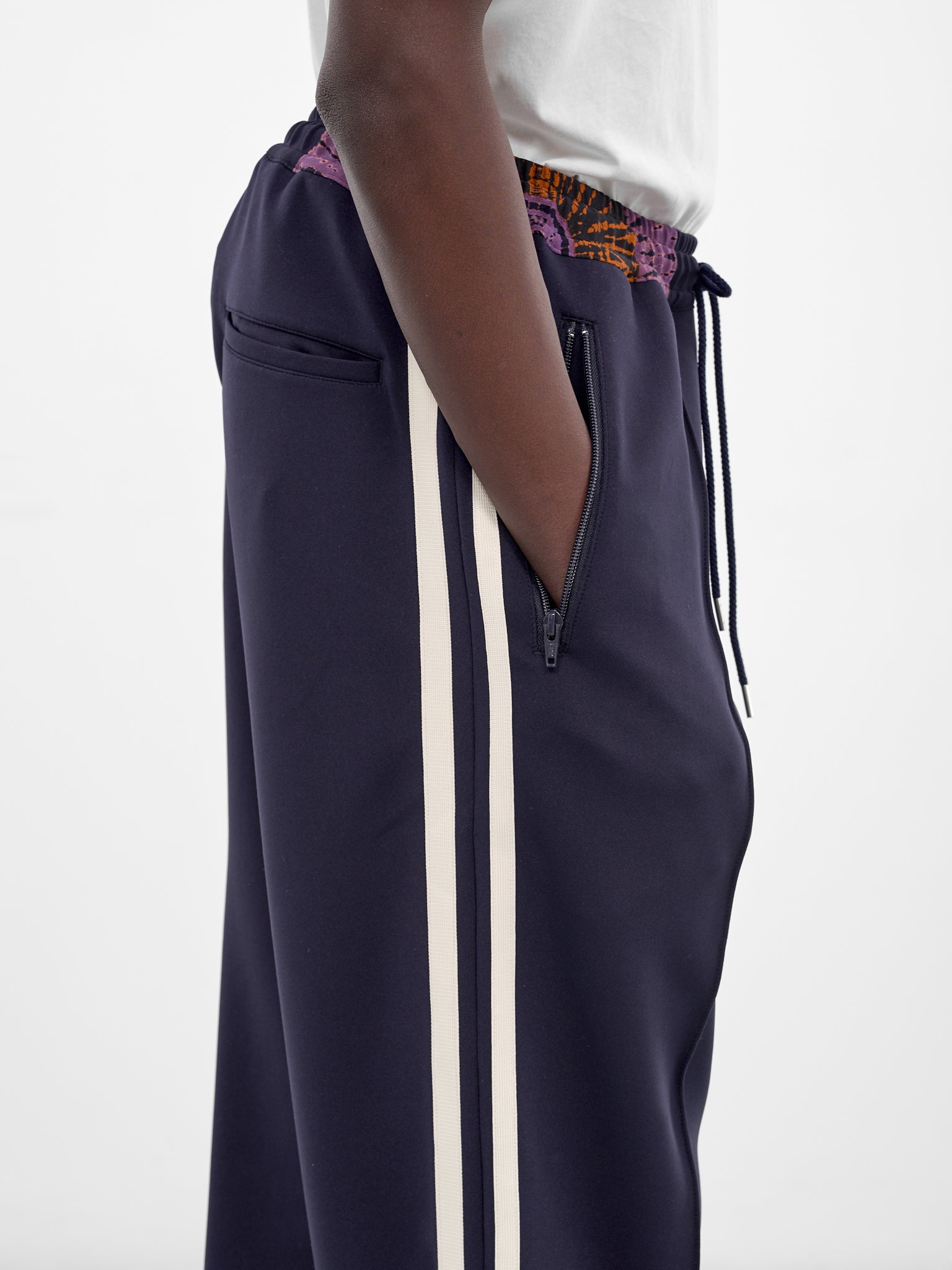 Navy Tie-Dye Print Track Pants (26SS-P-03-NAVY)