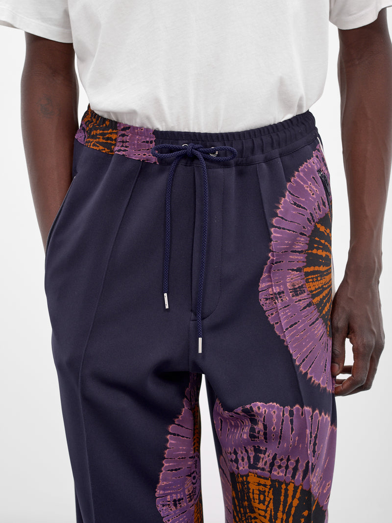 Navy Tie-Dye Print Track Pants (26SS-P-03-NAVY)