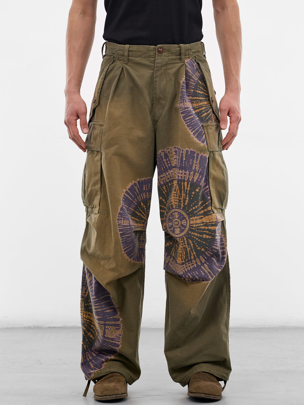 Khaki Tie-Dye Cargo Pants (26SS-P-08-KHAKI)