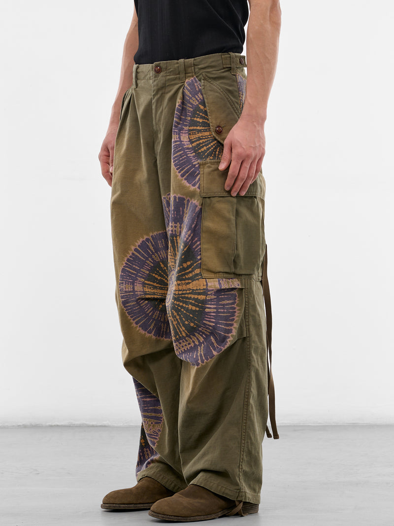 Khaki Tie-Dye Cargo Pants (26SS-P-08-KHAKI)