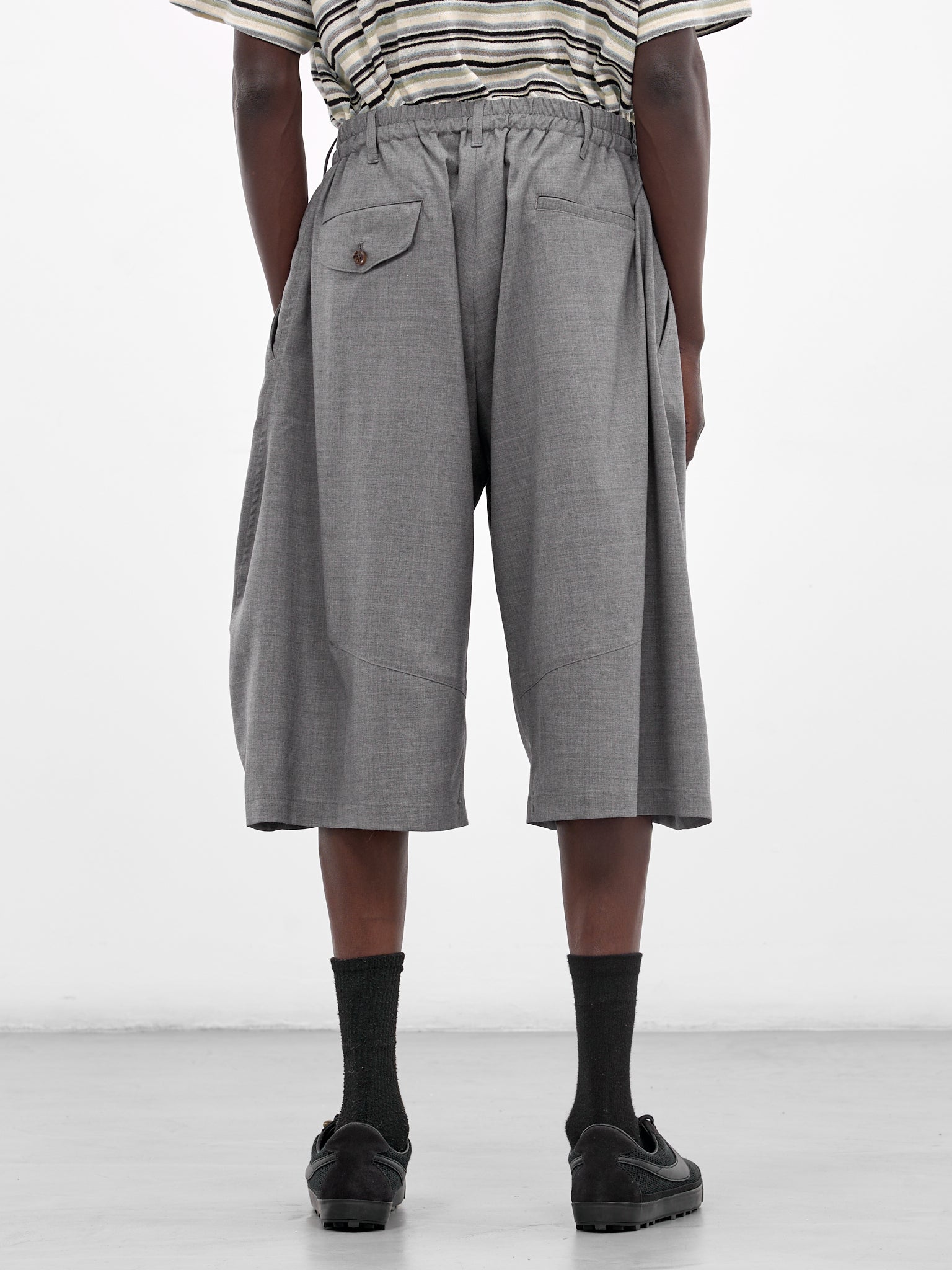 Gray Wool Baggy Balloon Shorts (26SS-P-14-GREY)